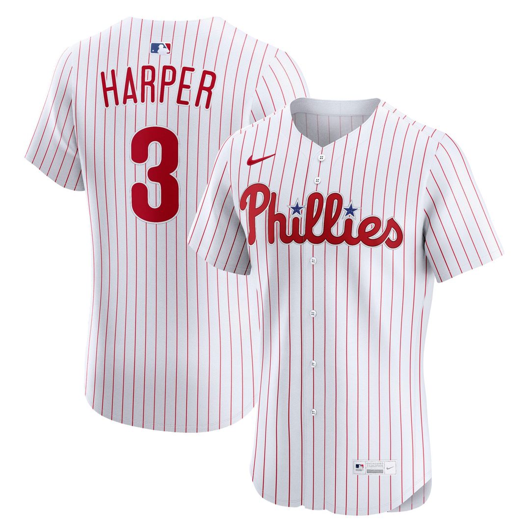 Philadelphia Phillies Bryce Harper Home Elite Jersey | White