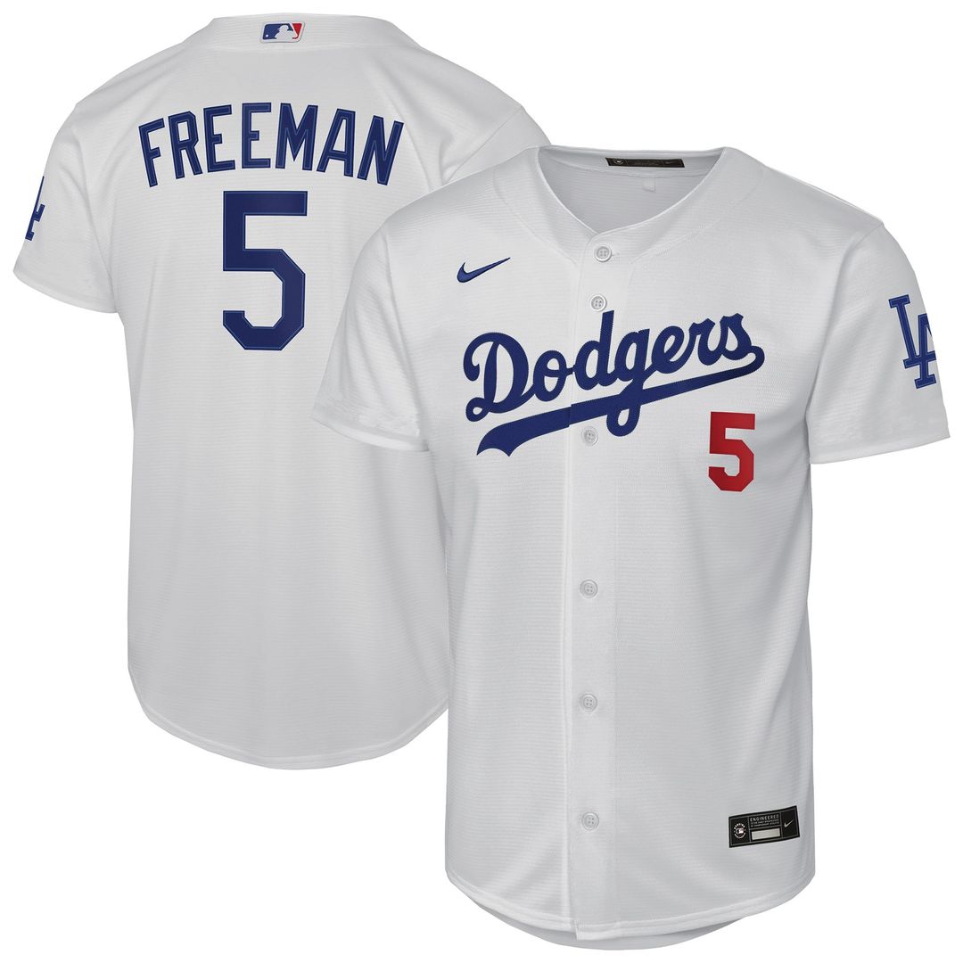 Los Angeles Dodgers Freddie Freeman Youth Home Stadium Jersey | White