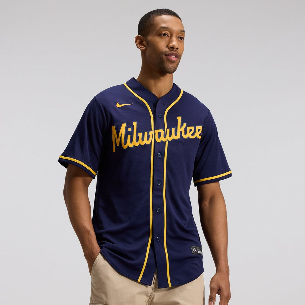 Milwaukee Brewers Alternate Replica Team Jersey | Navy