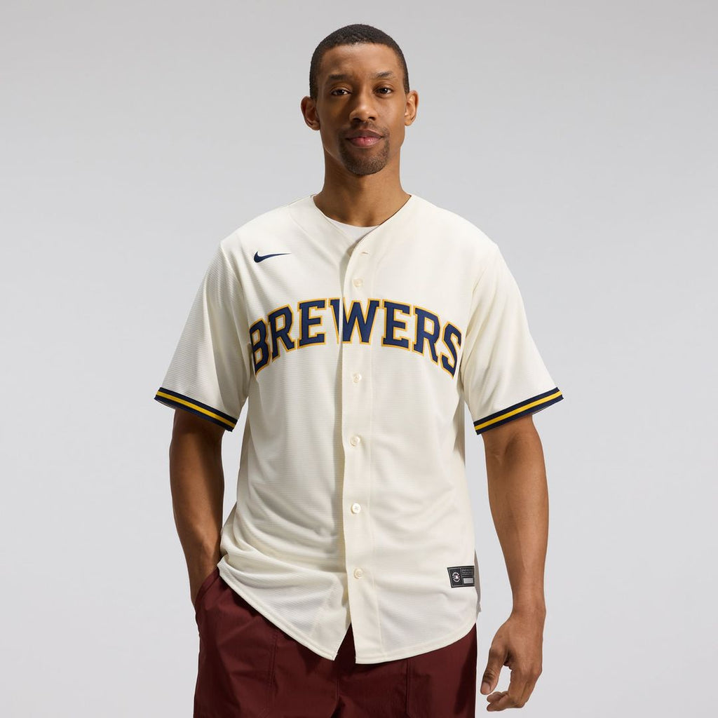 Milwaukee Brewers Home Replica Team Jersey | Cream