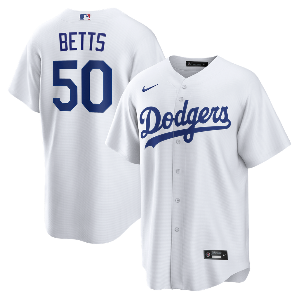 Los Angeles Dodgers Mookie Betts Home Replica Jersey | White