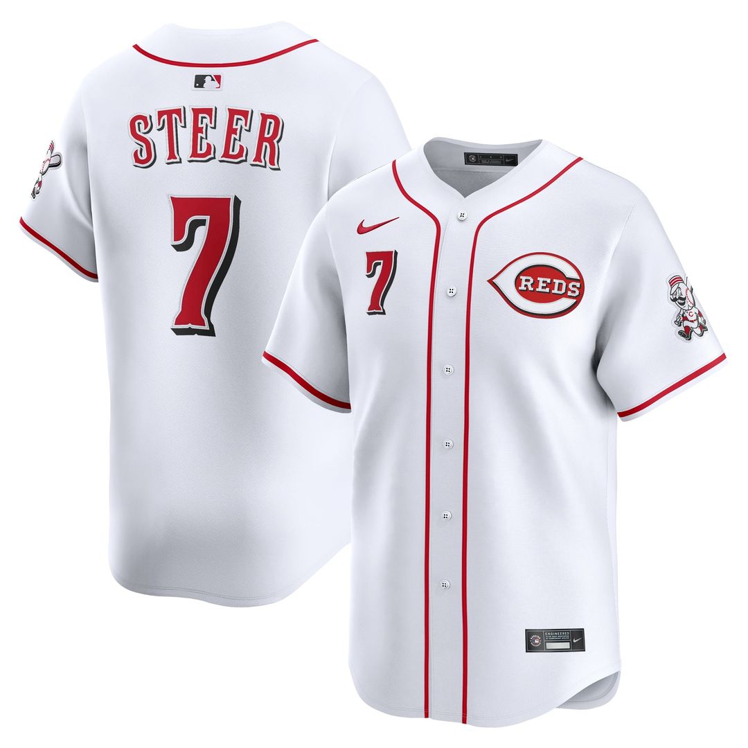 Cincinnati Reds Spencer Steer Home Limited Jersey | White