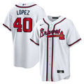 Atlanta Braves Reynaldo Lopez Home Replica Jersey | White