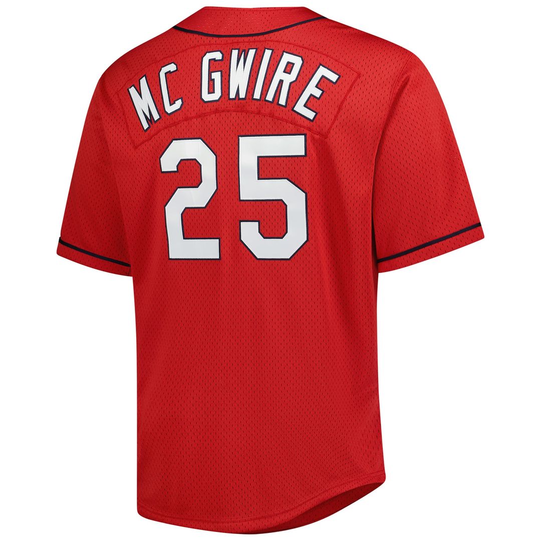 St. Louis Cardinals Mark McGwire Big & Tall Cooperstown Mesh Batting Practice Jersey | Red