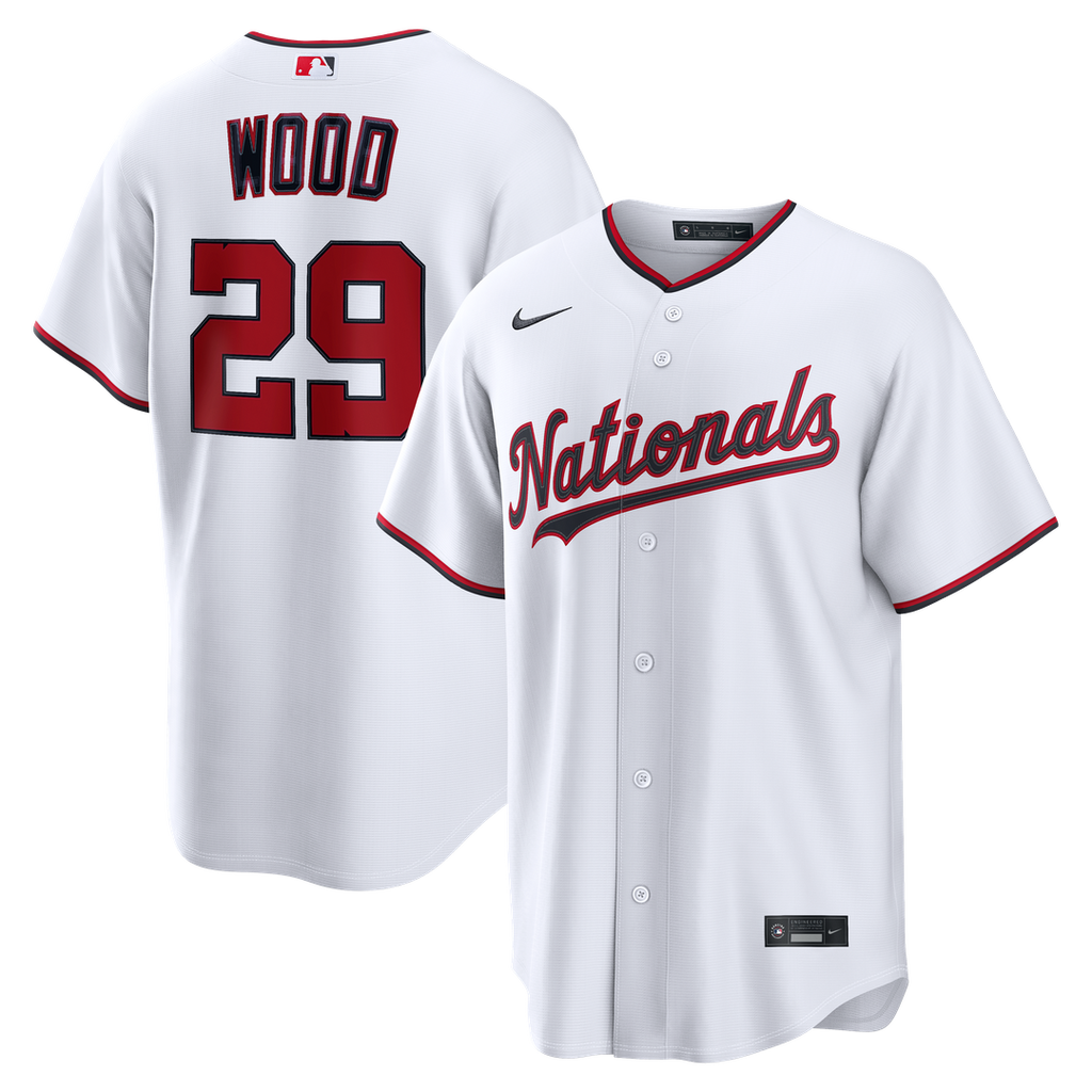 Washington Nationals James Wood Home Replica Jersey | White