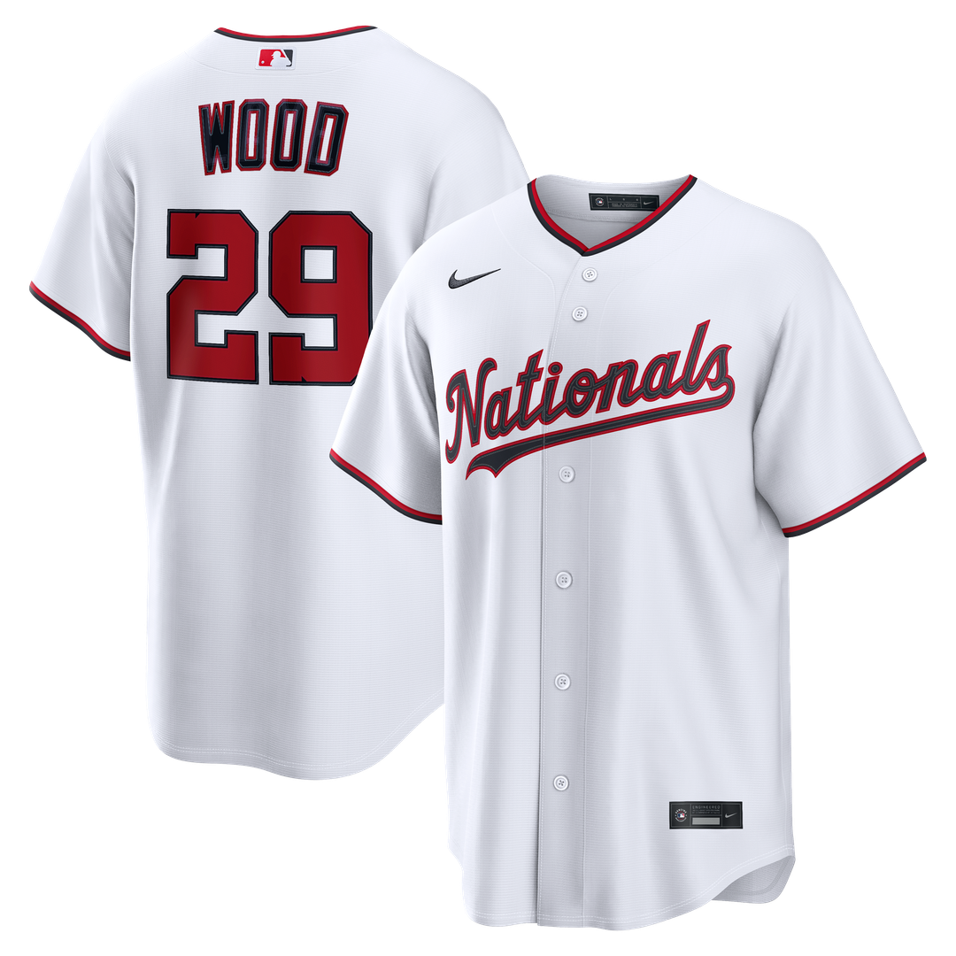 Washington Nationals James Wood Home Replica Jersey | White