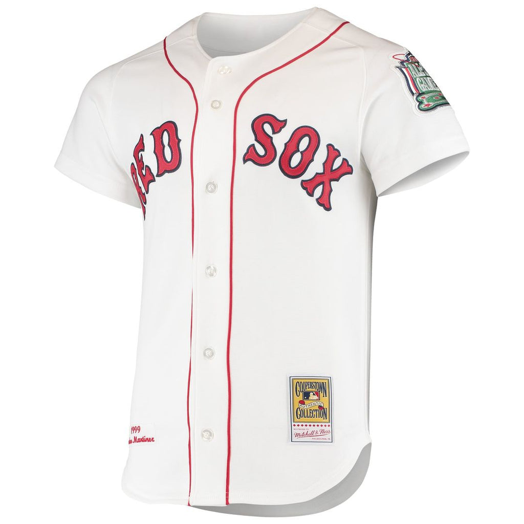 Boston Red Sox Pedro Martinez 1999 Cooperstown Home Authentic Jersey | White