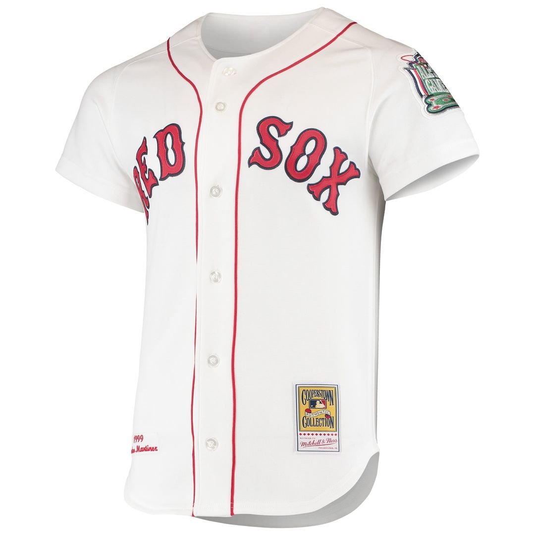 Boston Red Sox Pedro Martinez 1999 Cooperstown Home Authentic Jersey | White