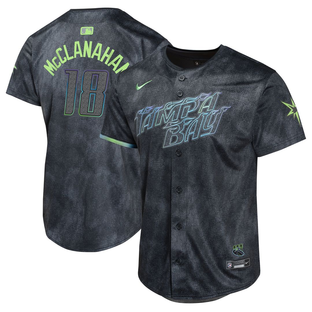 Tampa Bay Rays Shane McClanahan Youth 2024 City Connect Limited Jersey | Charcoal