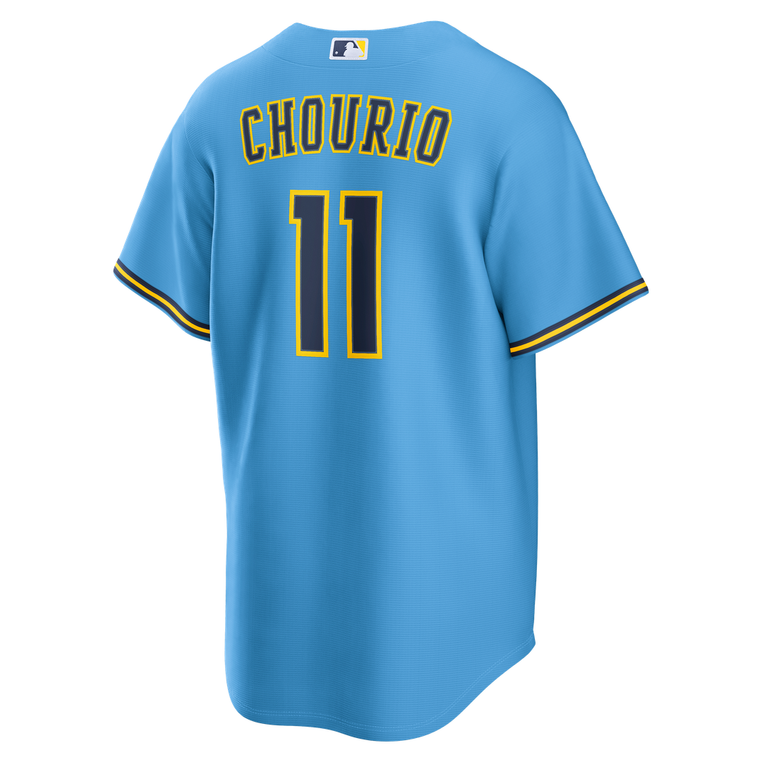 Milwaukee Brewers Jackson Chourio Road Replica Jersey | Light Blue