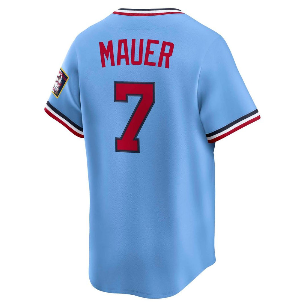 Minnesota Twins Joe Mauer Throwback Cooperstown Limited Jersey | Light Blue