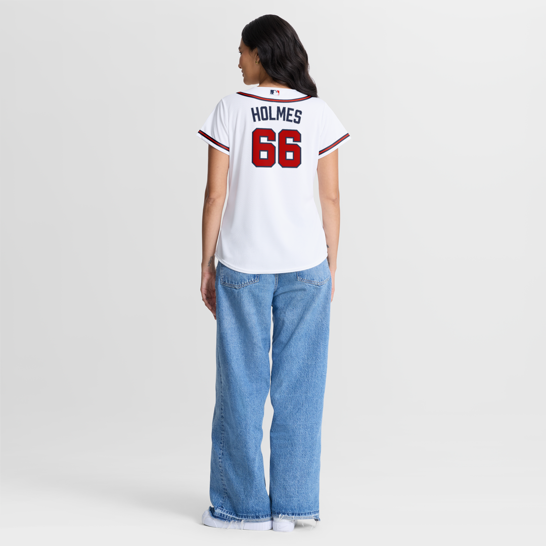 Atlanta Braves Grant Holmes Women's Home Replica Jersey | White