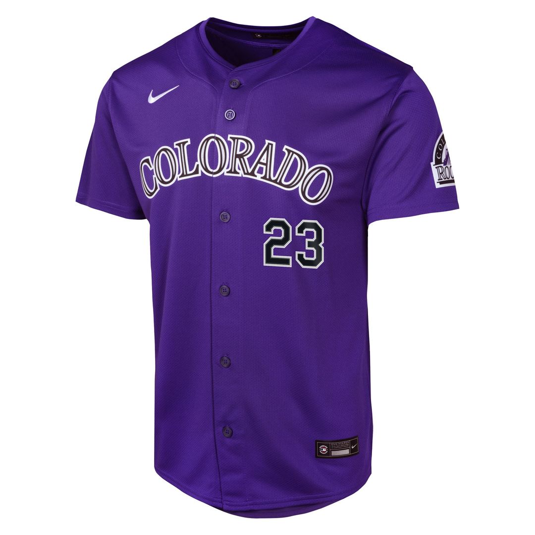 Colorado Rockies Kris Bryant Youth Alternate Limited Jersey | Purple