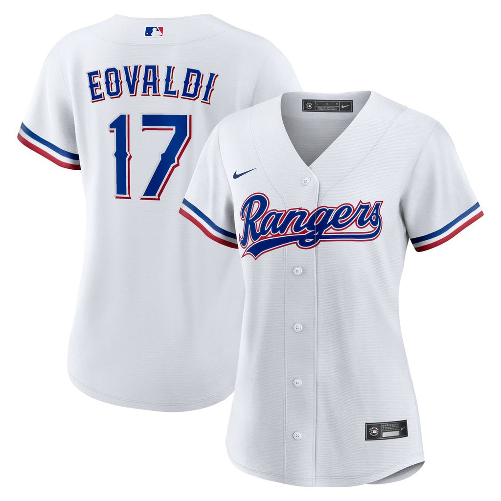 Texas Rangers Nathan Eovaldi Women's Home Replica Jersey | White