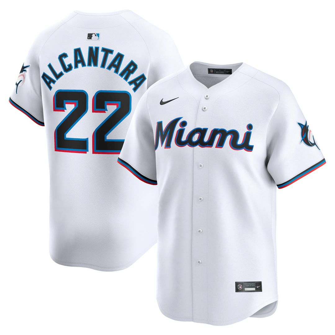 Miami Marlins Sandy Alcantara Home Limited Jersey | White
