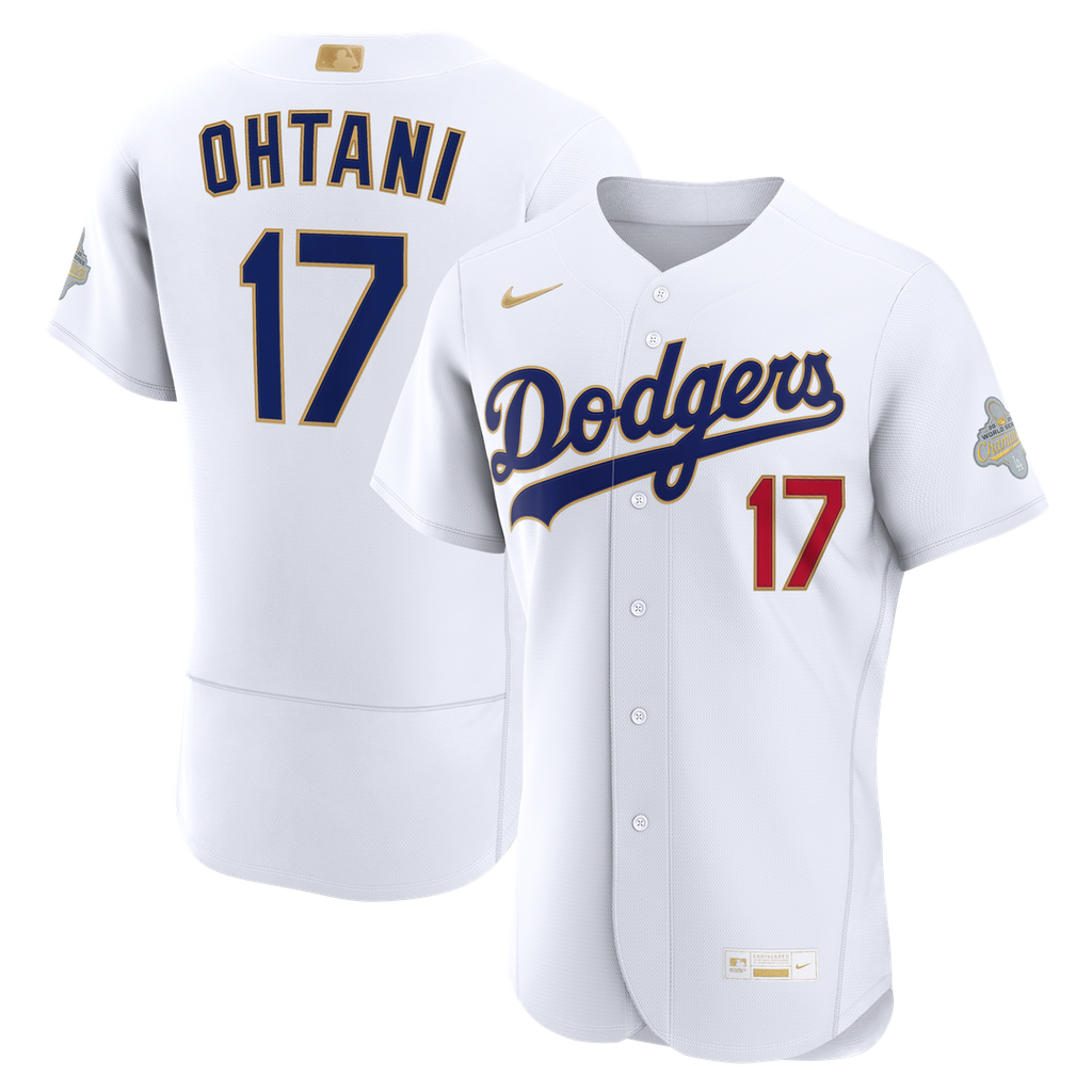 Los Angeles Dodgers Shohei Ohtani 2026 Gold Collection Authentic Jersey | White