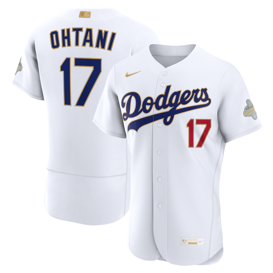 Los Angeles Dodgers Shohei Ohtani 2026 Gold Collection Authentic Jersey | White