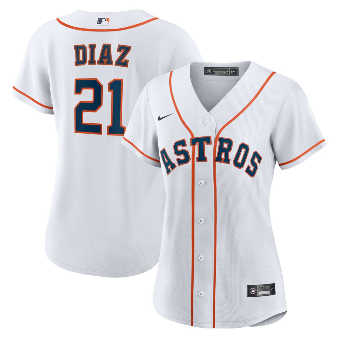 Houston Astros Yainer Diaz Women's Home Replica Jersey | White